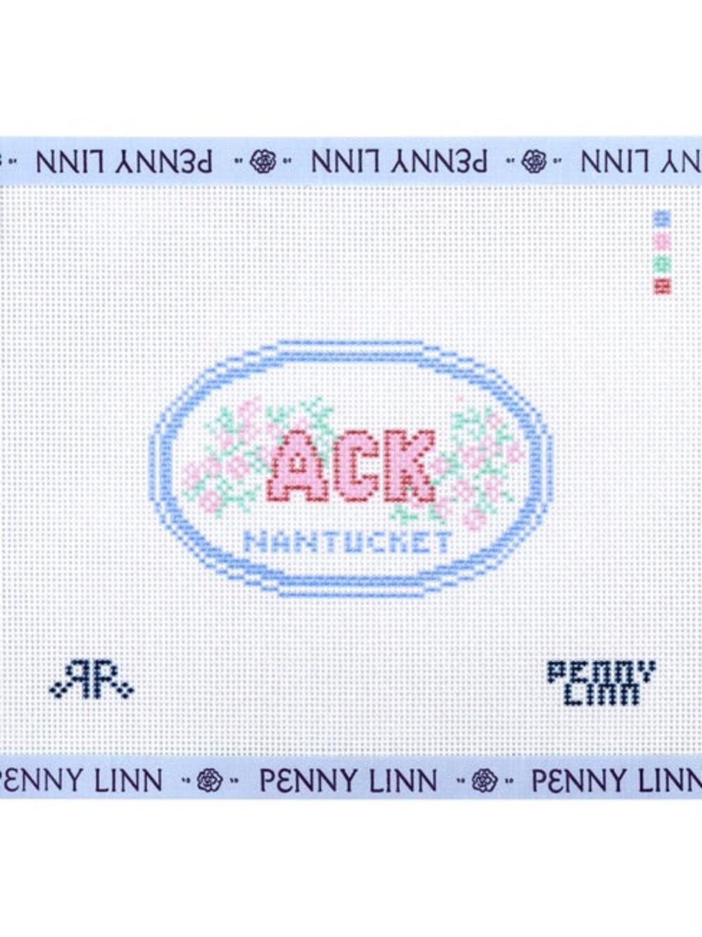 Penny Linn ACK Nantucket Needlepoint Canvas in Pink and Blue